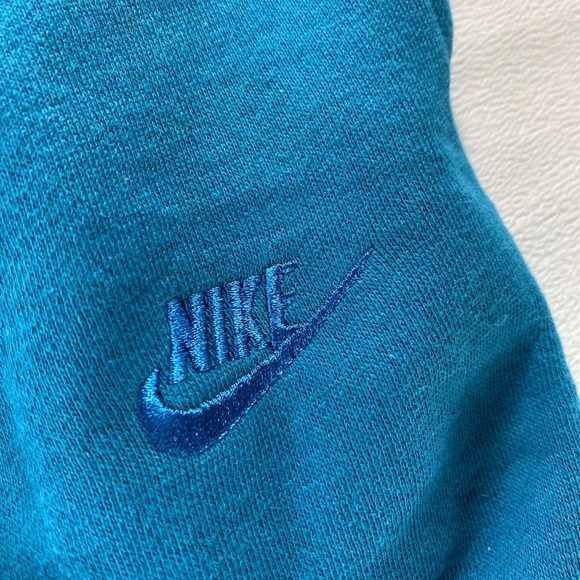 VTG 90s Nike Sweatpants Track Pants Womens L 12/14 Teal Swoosh Fleece Streetwear - Picture 3 of 16